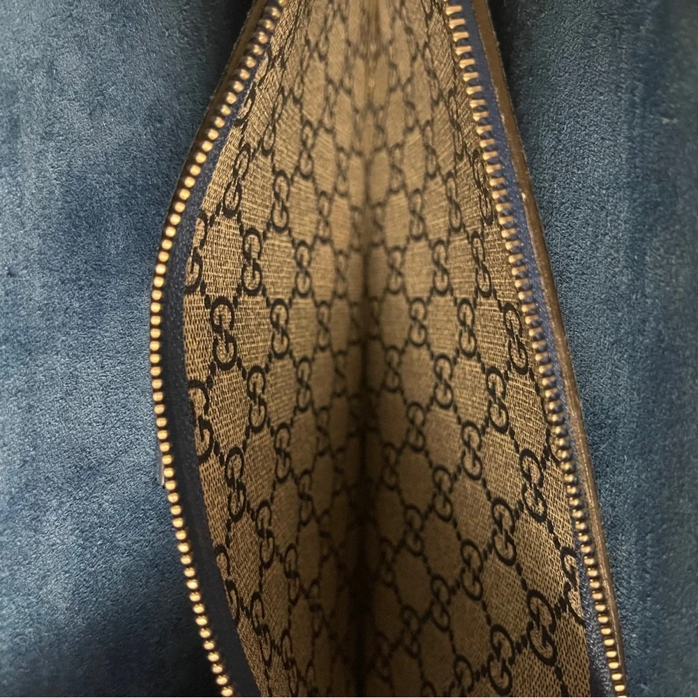 Gucci Dionysus GG Supreme Blooms Shoulder Bag Suede Interior Authentic - Picture 12 of 15